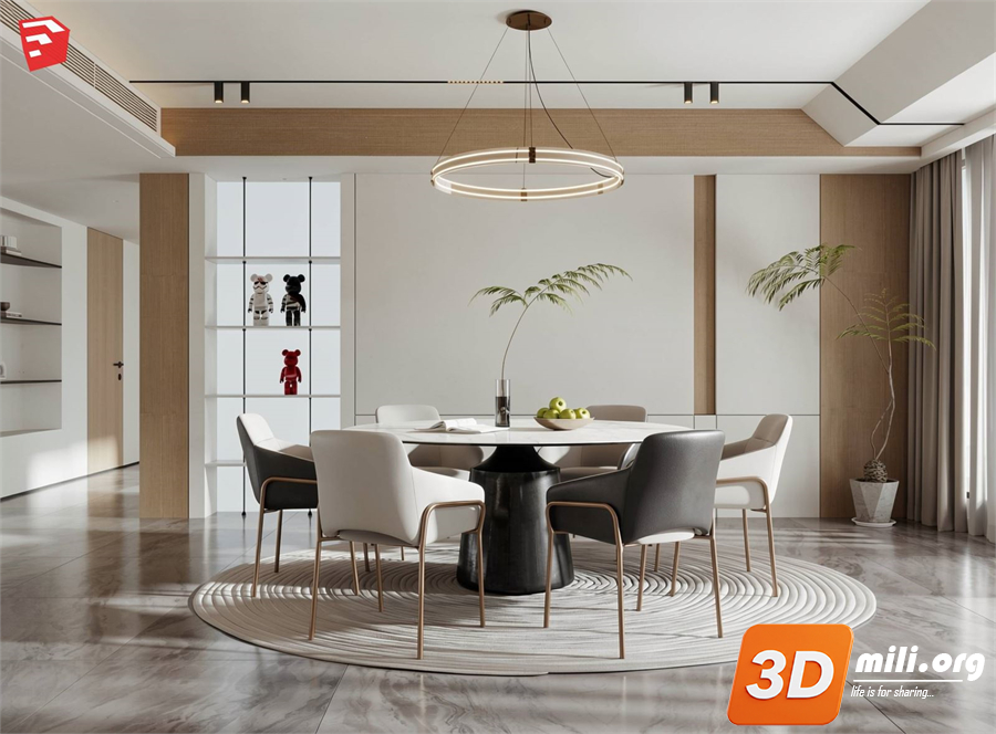 Dining Table Set Skp Files